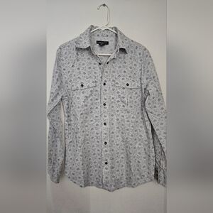 Structure Gray Patterned Dress Shirt